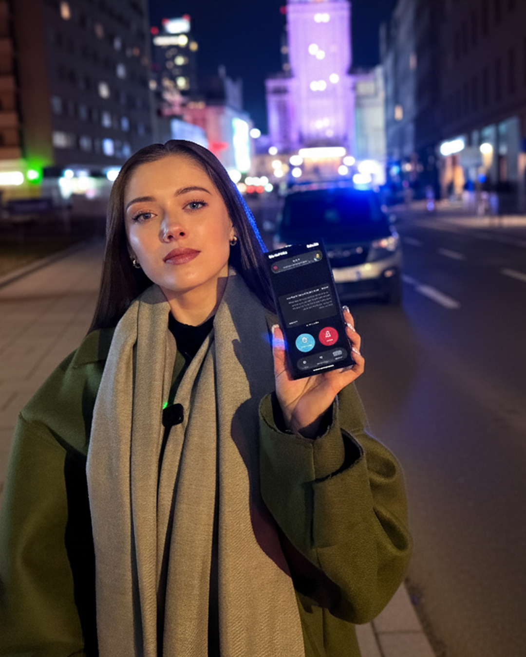 A teenager texting mum that she's getting home safely with SafeMe